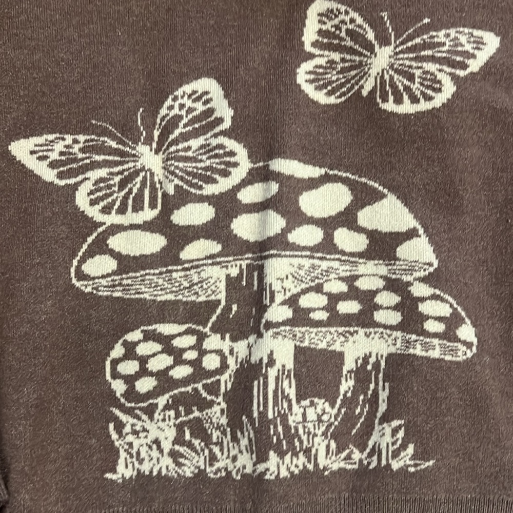 Boho cropped mushroom sweater - Picture 3 of 7